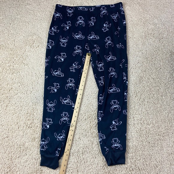Disney Stitch Pajama Bottoms Adult Large 12-14 Blue Pants Navy Sleepwear Womens - Picture 3 of 9